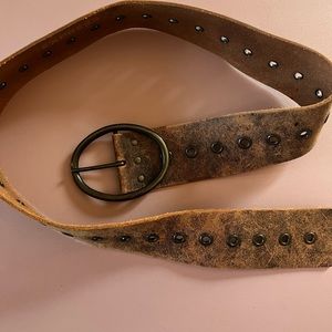 Brown wide belt
